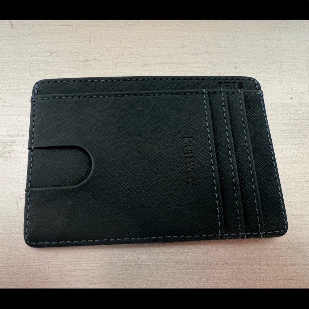 Mens blue leather wallet